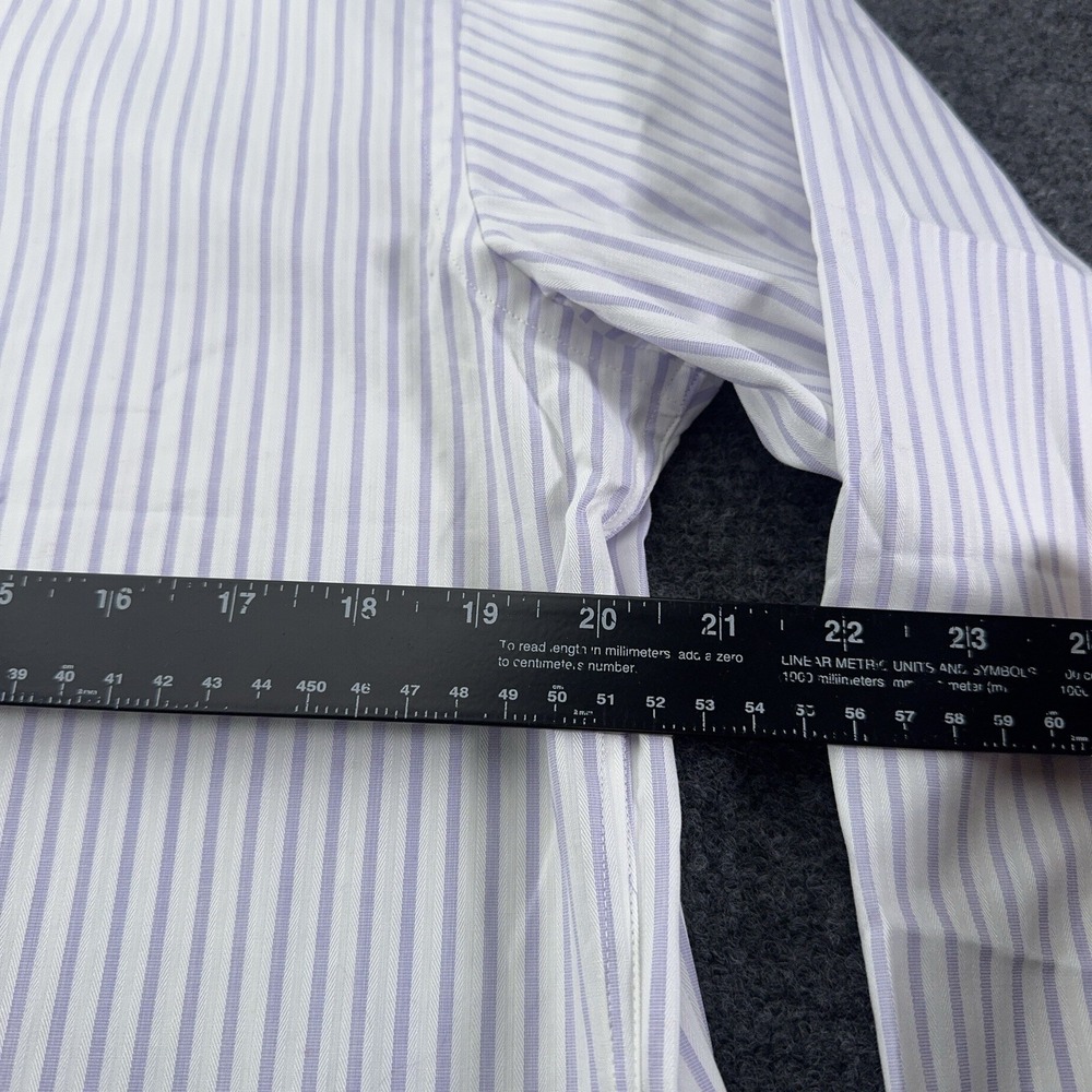Ben Sherman Mens 16 34/35 Lavender Striped Button Down Slim Fit NWT - Picture 11 of 12